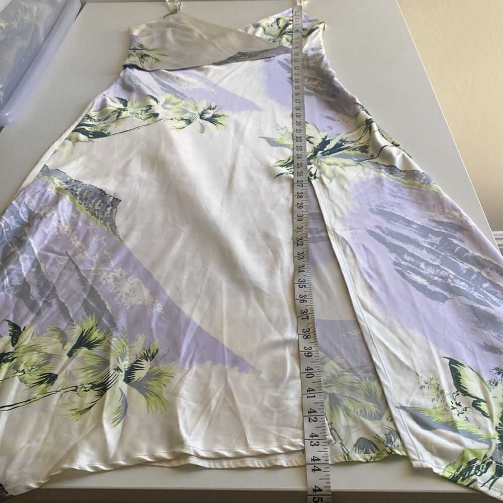 UO Kelly Surplice Midi Printed Slip Dress Size Medium - Picture 15 of 15